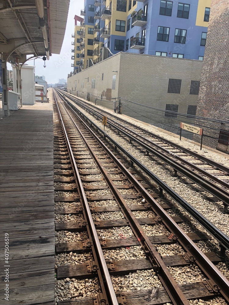 Fototapeta premium Rieles del tren