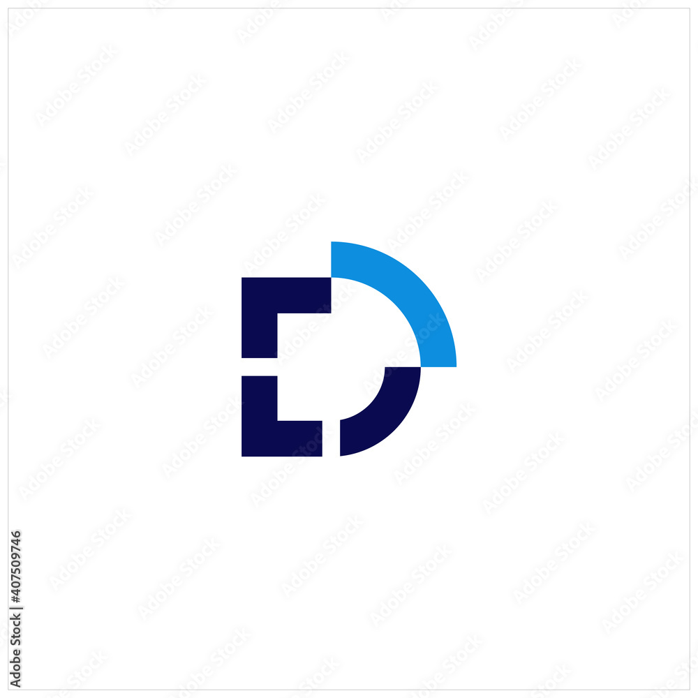 Obraz premium abstract and geometric letter D