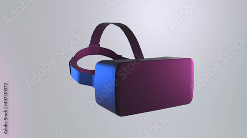 3d rendered dark virtual reality glasses background