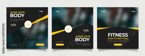 Gym Fitness social media post template