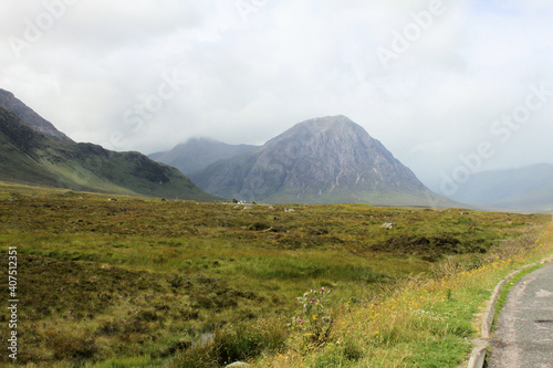 A view of the Scotland Countryside near Glencoe and Ben Nevis