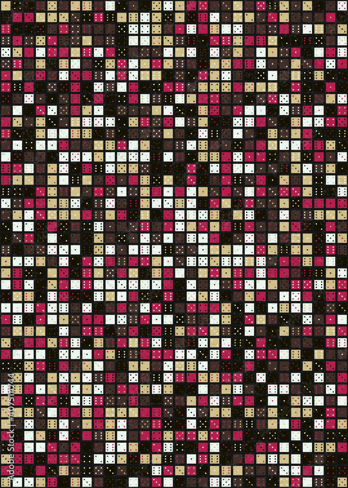 Fototapeta premium Abstract Geometric Pattern generative computational art illustration