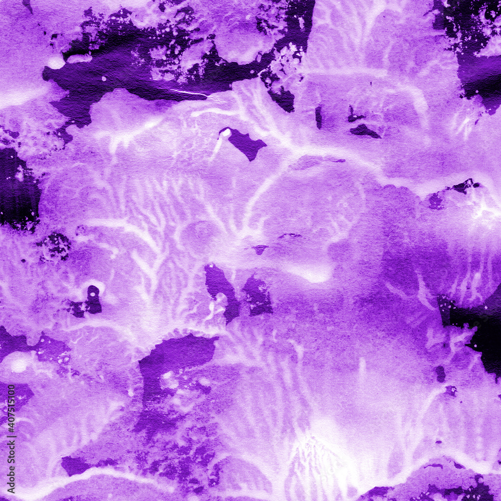 Violet ink and watercolor texture on white paper background. Paint leaks and decalcomania effects. Hand-painted gouache abstract image. Mess on the canvas. Violet ink and watercolor texture on white paper background. Paint leaks and decalcomania effects. Hand-painted gouache abstract image. Mess on the canvas.