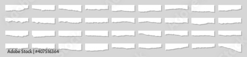 Torn sheets of paper. A set of torn paper and strips of paper on a dark background. Torn paper set vector, layered.Vector illustration.