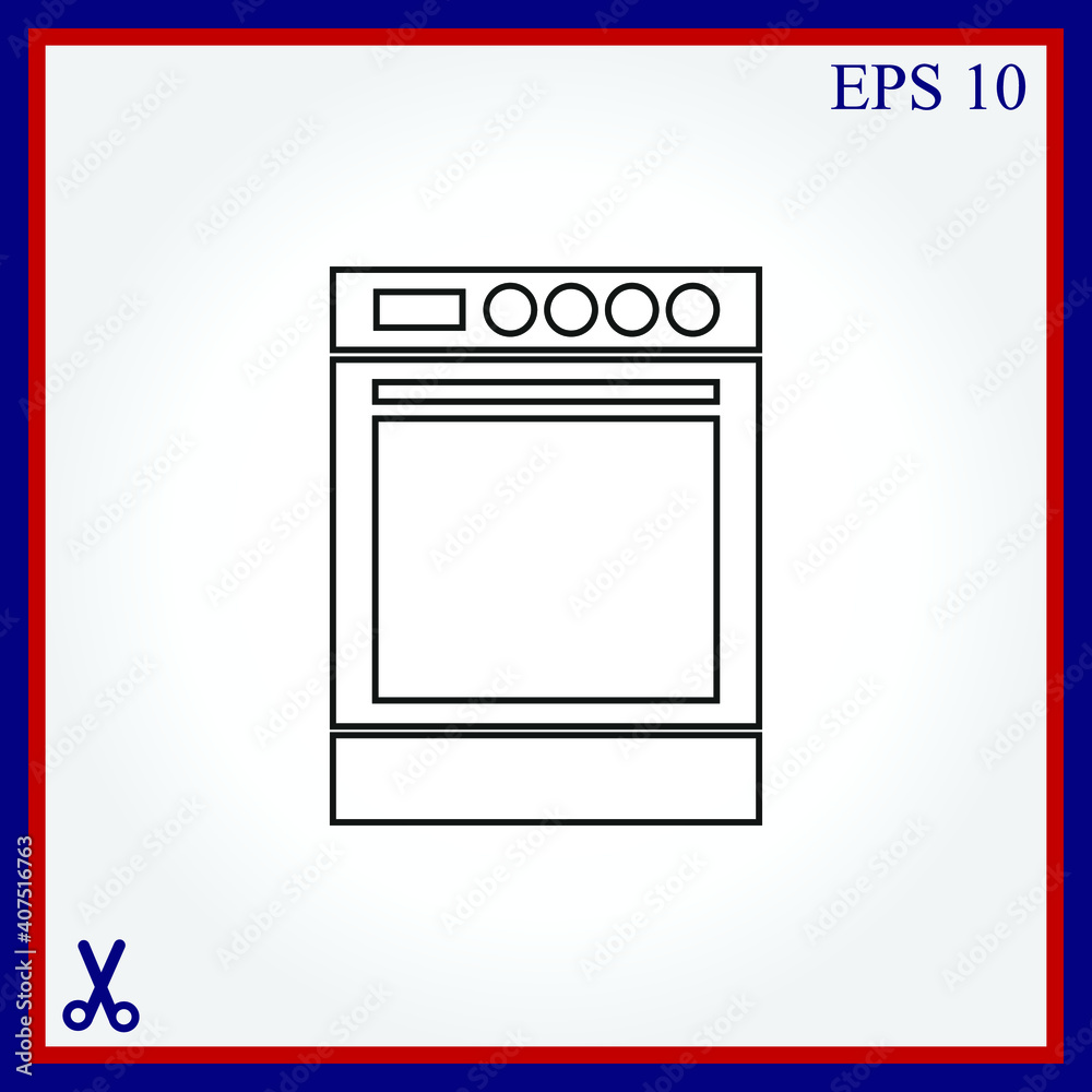 Stove vector icon Stove vector icon