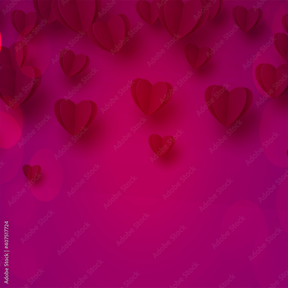 illustration of love and valentine day
 love hearts concept