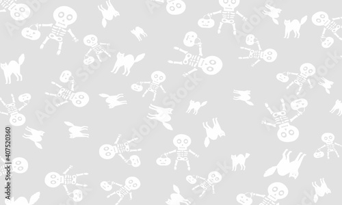  gray skulls and cats background.