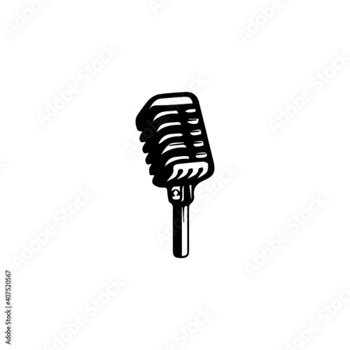 Radio microphone. Radio day vector solid icons