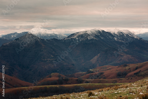 Look at Artzamendi mountain peak at the Basque Country. photo