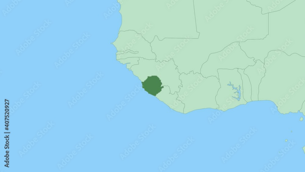 Map of Sierra Leone with pin of country capital. Sierra Leone Map with neighboring countries in green color.
Map of Sierra Leone with pin of country capital. Sierra Leone Map with neighboring countries in green color.