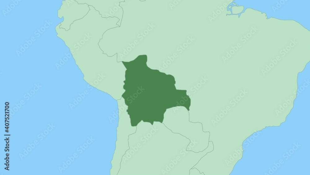 Map of Bolivia with pin of country capital. Bolivia Map with neighboring countries in green color.
Map of Bolivia with pin of country capital. Bolivia Map with neighboring countries in green color.
