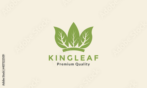 crown leaf plant gardening logo symbol icon vector graphic design