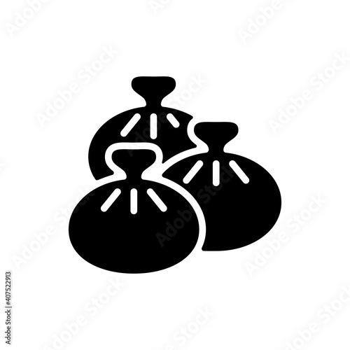 Khinkali vector glyph icon. Fast food sign