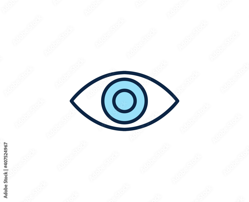 Eye flat icon. Thin line signs for design logo, visit card, etc. Single high-quality outline symbol for web design or mobile app. Marketing outline pictogram. Eye flat icon. Thin line signs for design logo, visit card, etc. Single high-quality outline symbol for web design or mobile app. Marketing outline pictogram.
