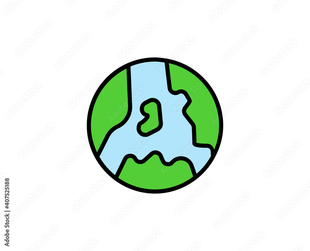 Earth premium line icon. Simple high quality pictogram. Modern outline style icons. Stroke vector illustration on a white background. Earth premium line icon. Simple high quality pictogram. Modern outline style icons. Stroke vector illustration on a white background.