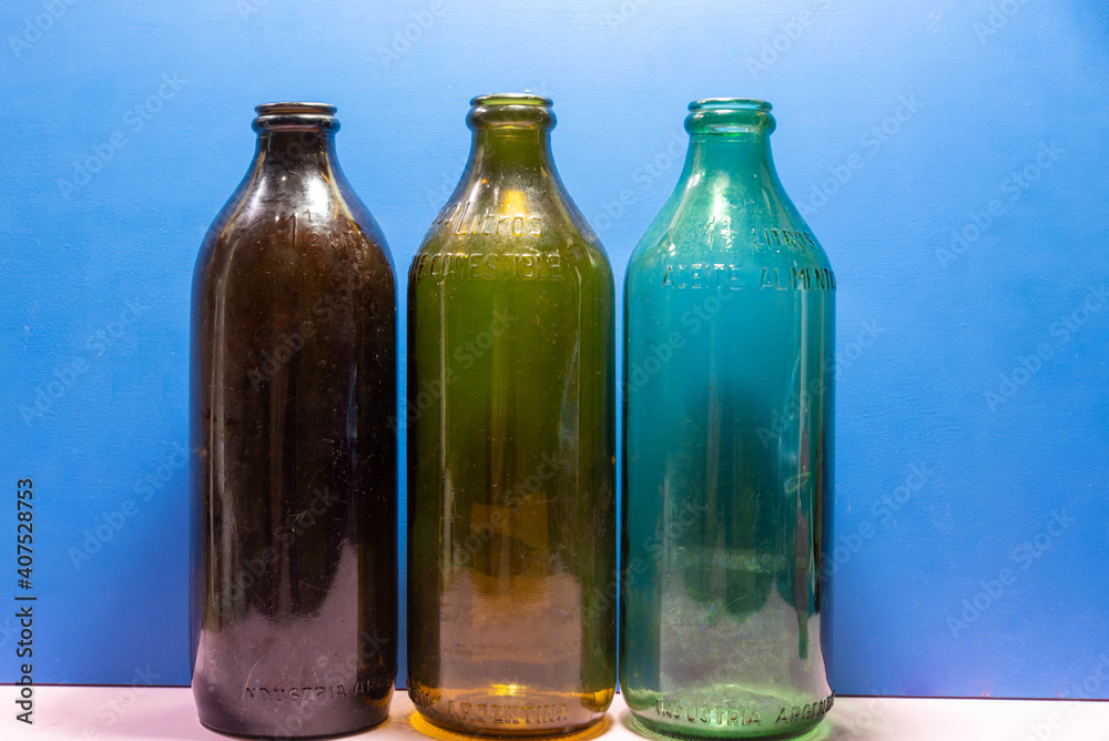 Antique Argentine Edible Oil Storage Glass Bottles Antique Argentine Edible Oil Storage Glass Bottles