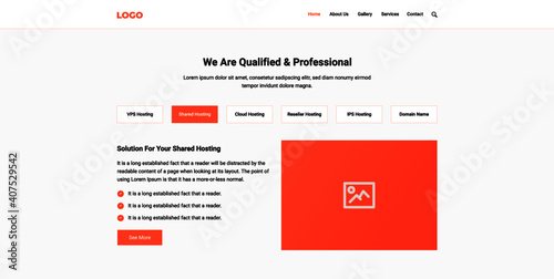 Services section web UI UX kit design for your website