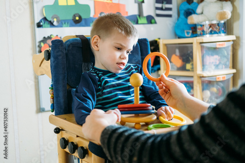 Billede på lærred Activities for kids with disabilities