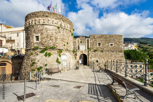Entrance of Castello Murat built by the Aragonese in the 15th century, in which Joachim Murat was imprisoned and sentenced to death, Pizzo, Calabria, Italy photo