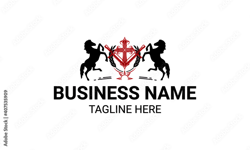 Business Logo with horses, eCommerce website logo design,
