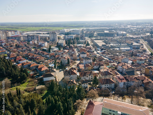 Aerial view of city of Stara Zagora  Bulgaria