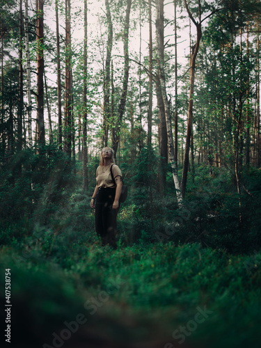 person in the forest