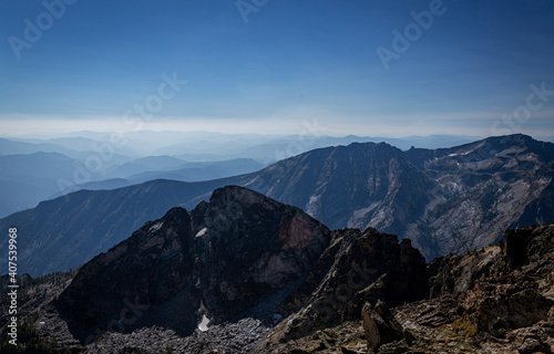 View from Trapper Peak, Bitterroot Mountains, Montana