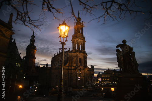 Old Church in Germany in the dark