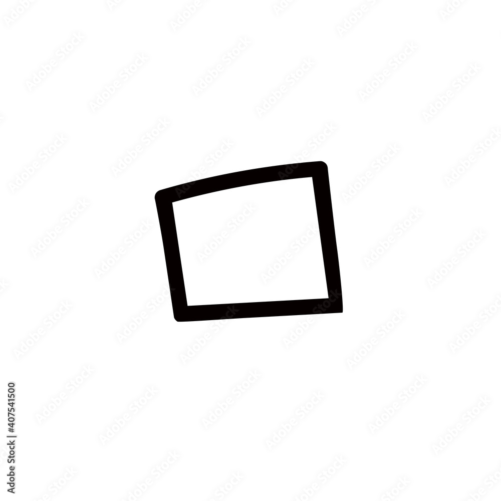 Hand drawn doodle rectangle frame.Vector illustration on white. Hand drawn doodle rectangle frame.Vector illustration on white.