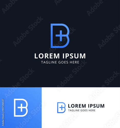 Modern medical letter b logo design. Icon template for brand with simple style and memorable shape. Free Download Modern medical letter b logo design. Icon template for brand with simple style and memorable shape. - GFXLoad