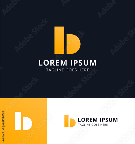Modern letter b logo design. Icon template for brand with simple style and memorable shape.