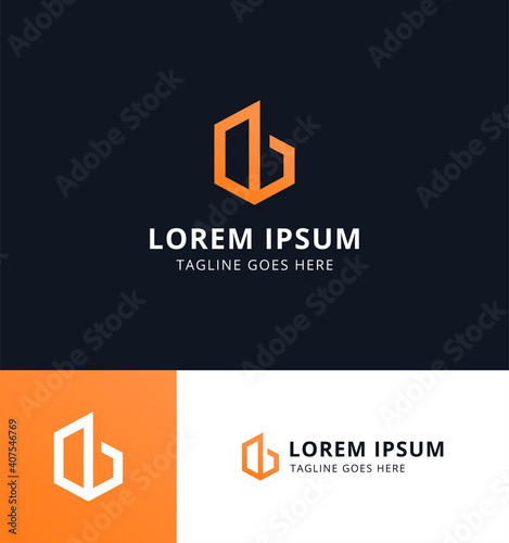 Modern letter b logo design. Icon template for brand with simple style and memorable shape.