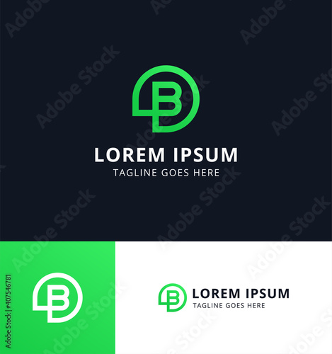 Modern letter b logo design. Icon template for brand with simple style and memorable shape.