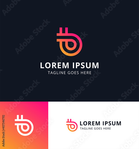 Simple letter b logo design. Icon template for brand with simple style and memorable shape.