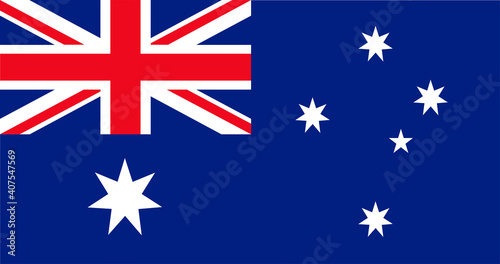 National flag of Australia with paper texture background. Vector illustration. Eps10