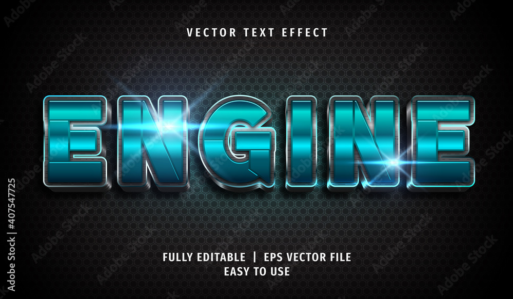 3D Engine Text effect, Editable Text Style