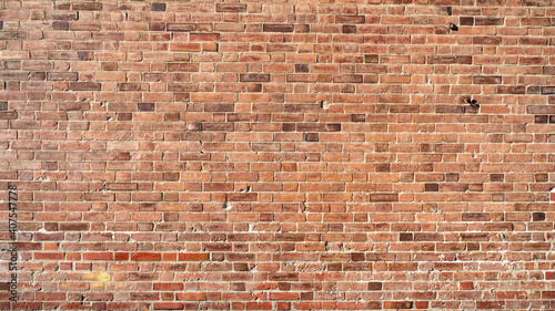 Old brick wall in the morning sun