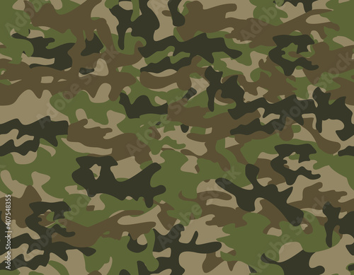 Seamless military camouflage pattern in green colour