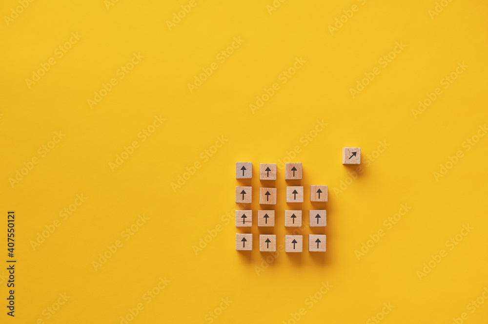 Conceptual image of vision and determination Conceptual image of vision and determination