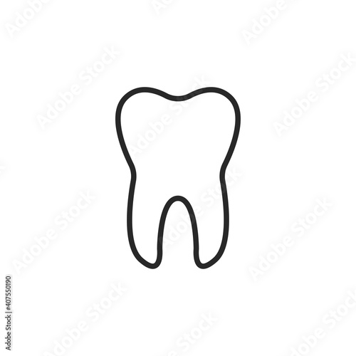 Tooth icon. Symbol of dentist and mouth health. Teeth hygiene vector.