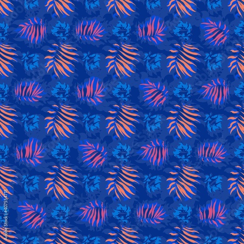 Fototapeta Naklejka Na Ścianę i Meble -  seamles leaf pattern variations