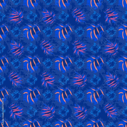 seamles leaf pattern variations