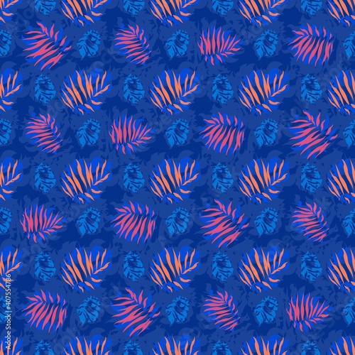seamles leaf pattern variations