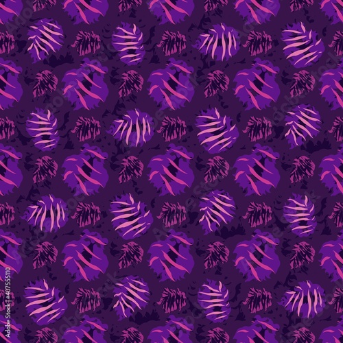 seamles leaf pattern purple