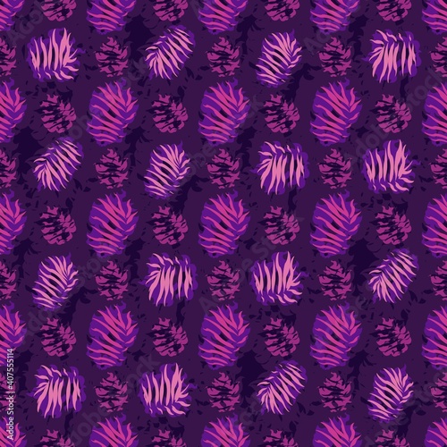 seamles leaf pattern purple