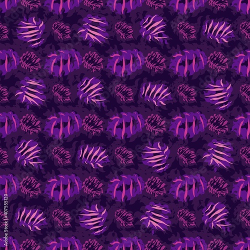 seamles leaf pattern purple
