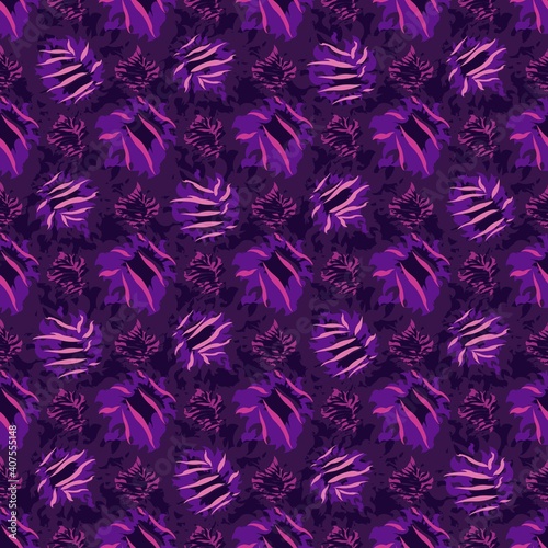 seamles leaf pattern purple