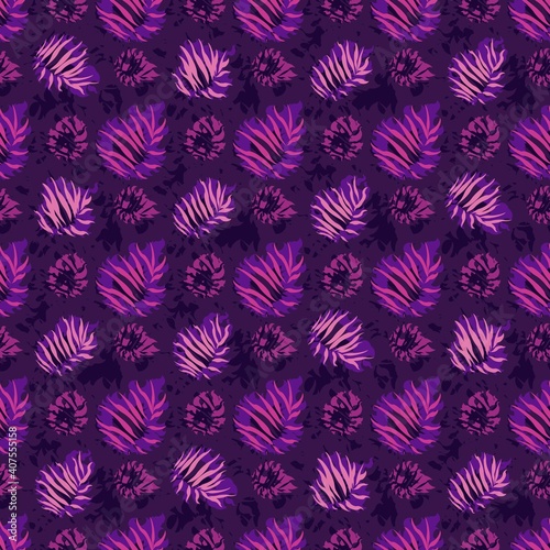 seamles leaf pattern purple