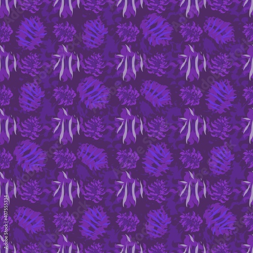 seamles pastel leaf pattern variations