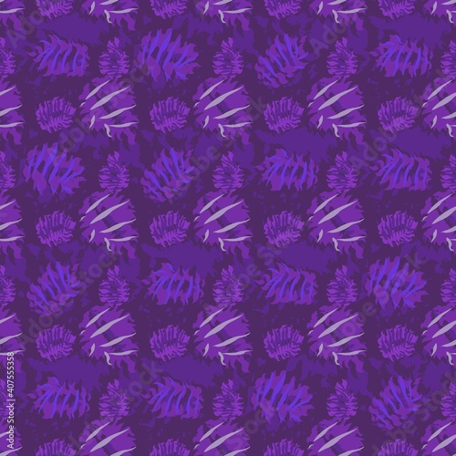 seamles pastel leaf pattern variations